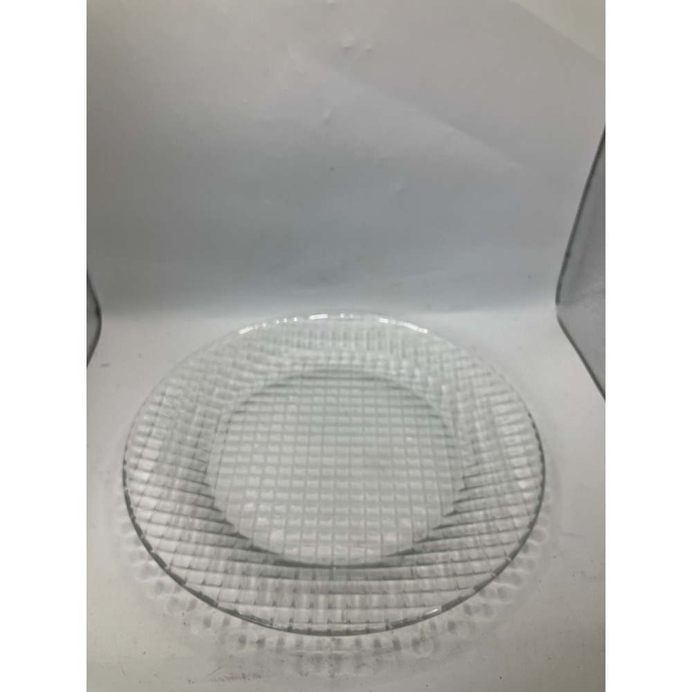 Clear‎ Glass Plate Charger Dinner Serving Round Plate 12 Inch